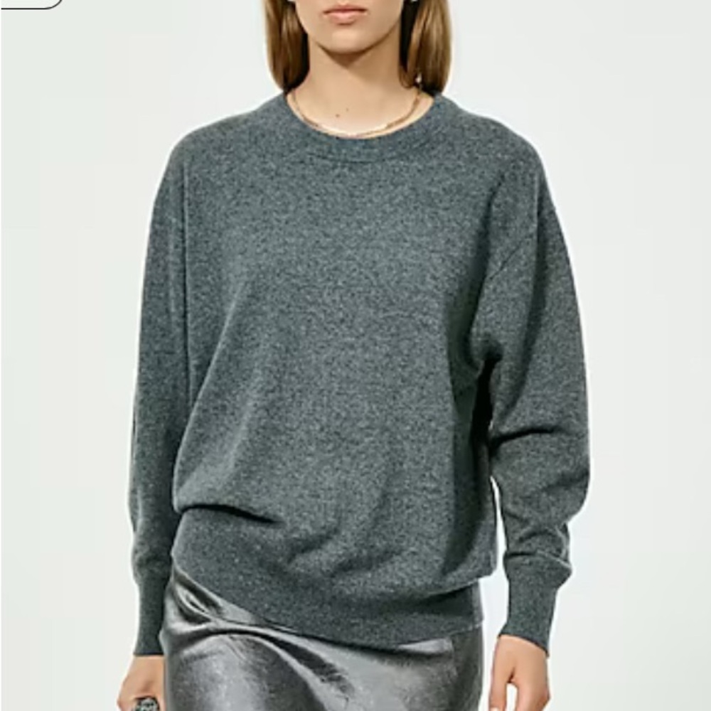 🎁 J.CREW Cashmere NWT Heather Charcoal 💝